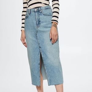 Mango Denim MIDI Skirt